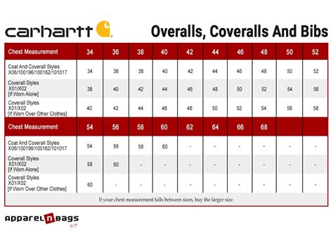 carhartt large tall size chart.